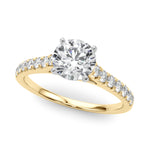 14kt White Gold 1/3 ct TW SI1-G/H Diamond Engagement Ring Semi-Mount