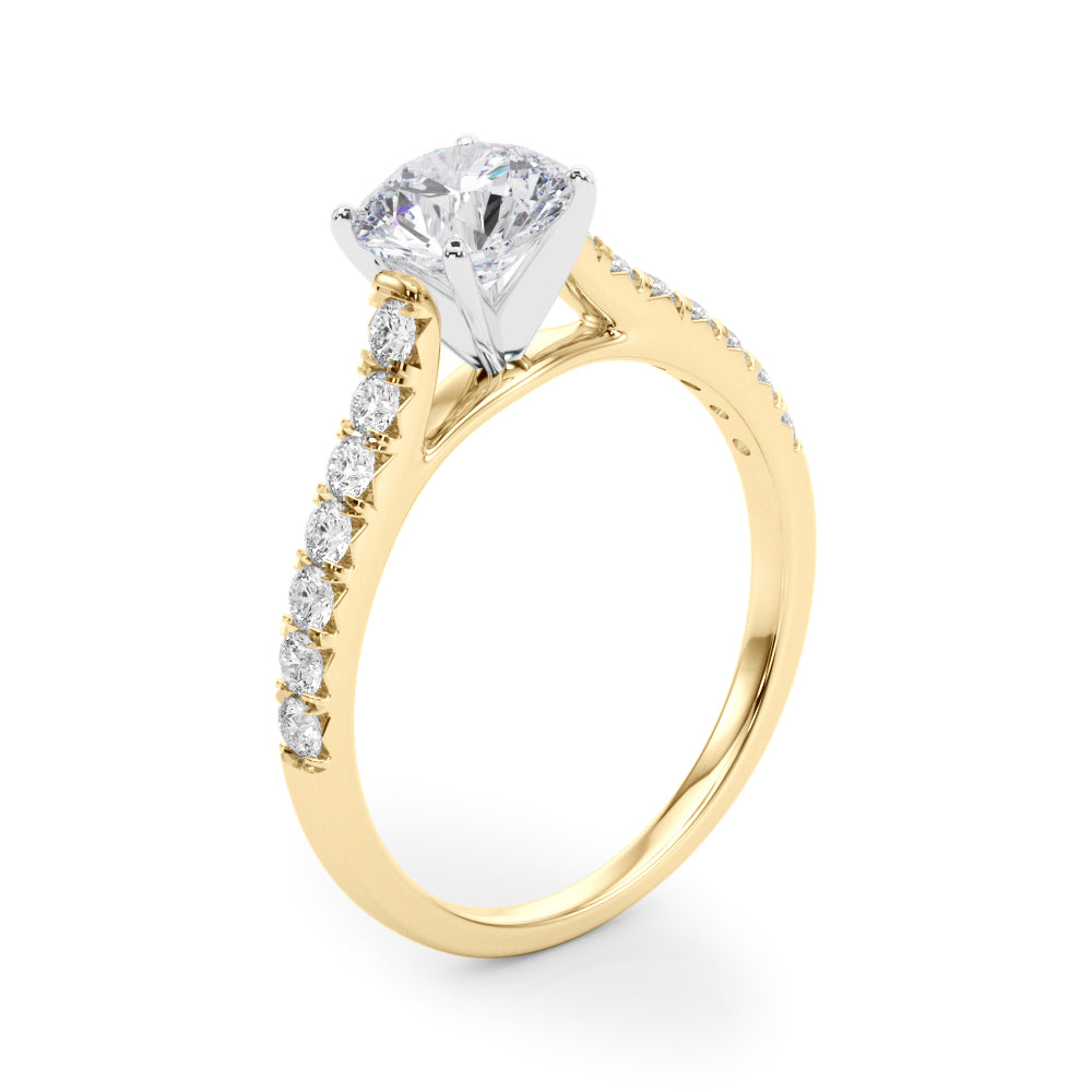 14kt White Gold 1/3 ct TW SI1-G/H Diamond Engagement Ring Semi-Mount