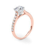 14kt White Gold 1/3 ct TW SI1-G/H Diamond Engagement Ring Semi-Mount