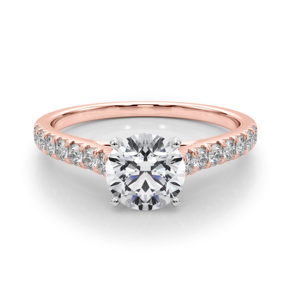 14kt White Gold 1/3 ct TW SI1-G/H Diamond Engagement Ring Semi-Mount