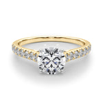14kt White Gold 1/3 ct TW SI1-G/H Diamond Engagement Ring Semi-Mount