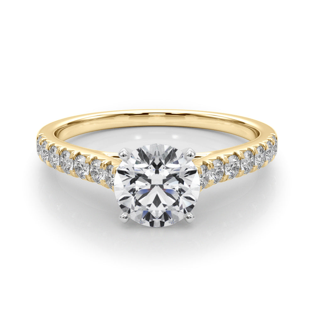 14kt White Gold 1/3 ct TW SI1-G/H Diamond Engagement Ring Semi-Mount