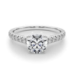 14kt White Gold 1/3 ct TW SI1-G/H Diamond Engagement Ring Semi-Mount