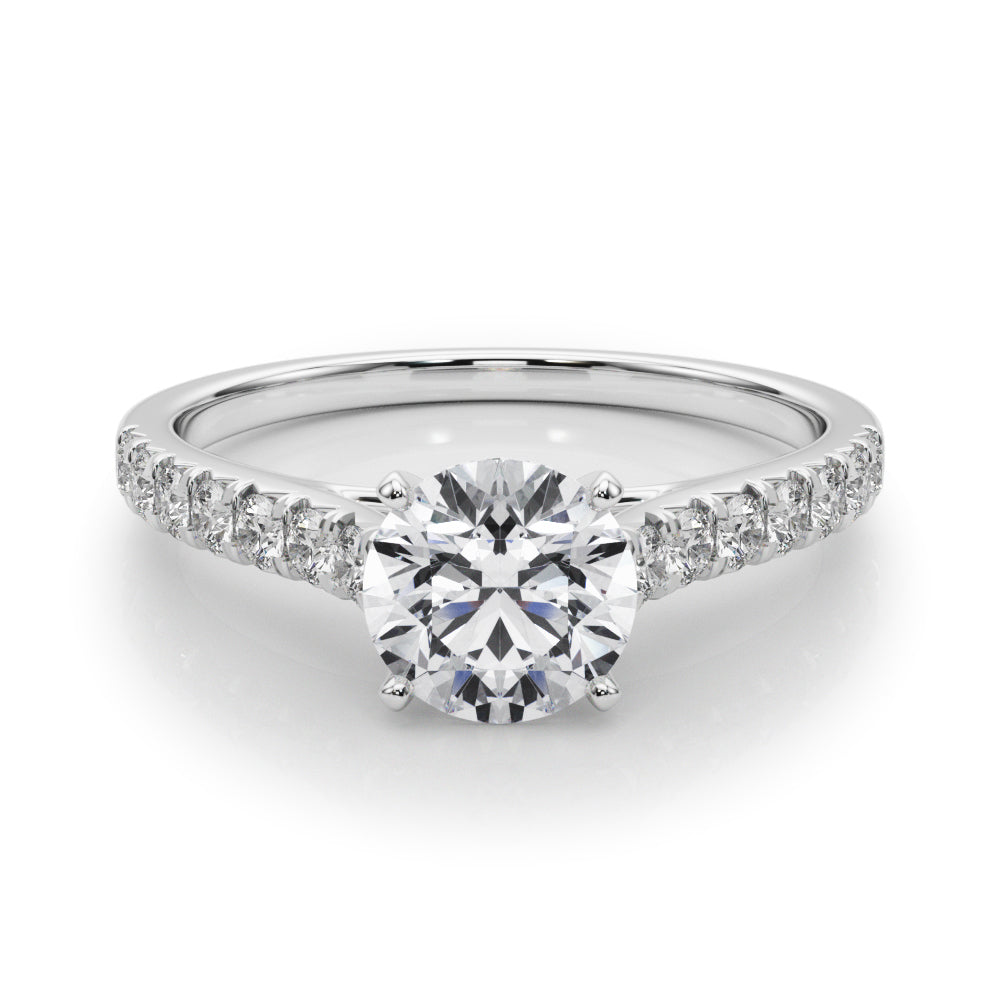 14kt White Gold 1/3 ct TW SI1-G/H Diamond Engagement Ring Semi-Mount