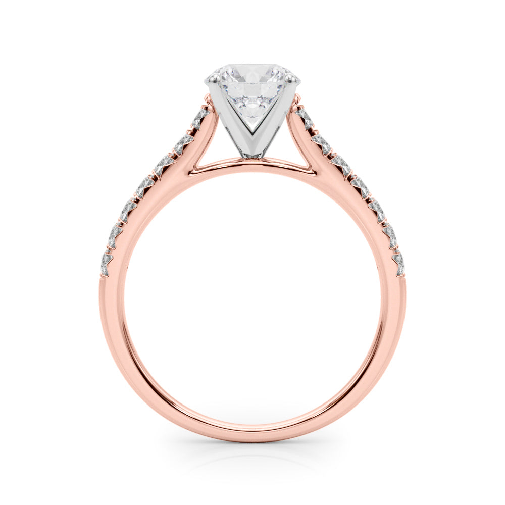 14kt White Gold 1/3 ct TW SI1-G/H Diamond Engagement Ring Semi-Mount