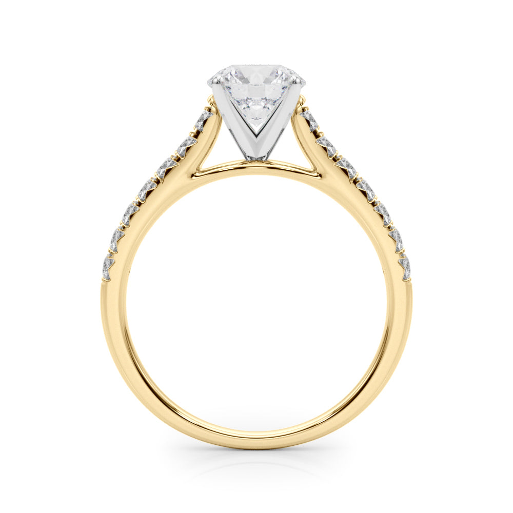 14kt White Gold 1/3 ct TW SI1-G/H Diamond Engagement Ring Semi-Mount