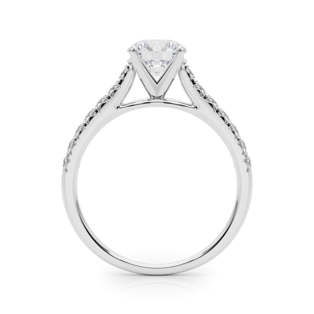 14kt White Gold 1/3 ct TW SI1-G/H Diamond Engagement Ring Semi-Mount