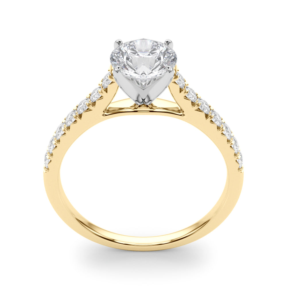 14kt White Gold 1/3 ct TW SI1-G/H Diamond Engagement Ring Semi-Mount