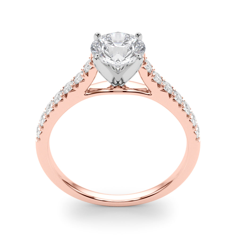14kt White Gold 1/3 ct TW SI1-G/H Diamond Engagement Ring Semi-Mount