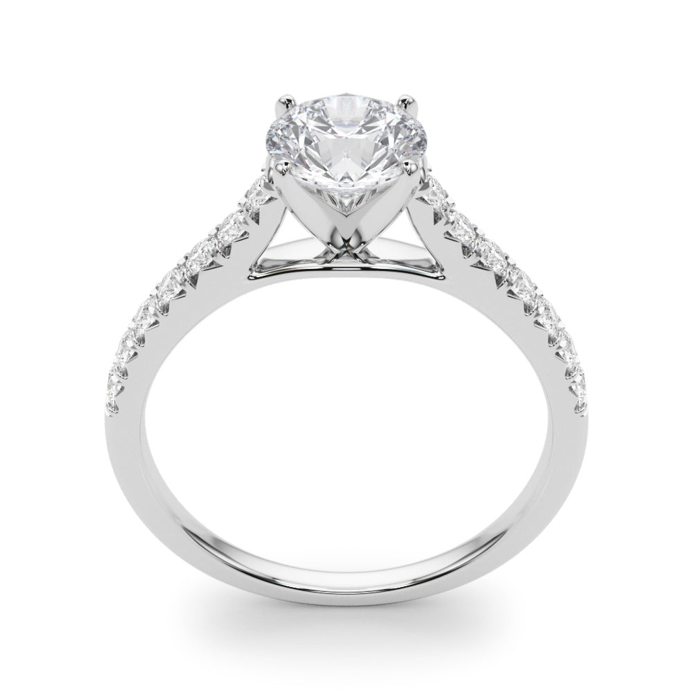 14kt White Gold 1/3 ct TW SI1-G/H Diamond Engagement Ring Semi-Mount