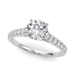 14kt White Gold 1/3 ct TW SI1-G/H Diamond Engagement Ring Semi-Mount