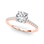 14kt White Gold Engagement Ring Setting - 1/10 ct TW SI1-SI2, G-H Diamonds