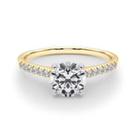 14kt White Gold Engagement Ring Setting - 1/10 ct TW SI1-SI2, G-H Diamonds
