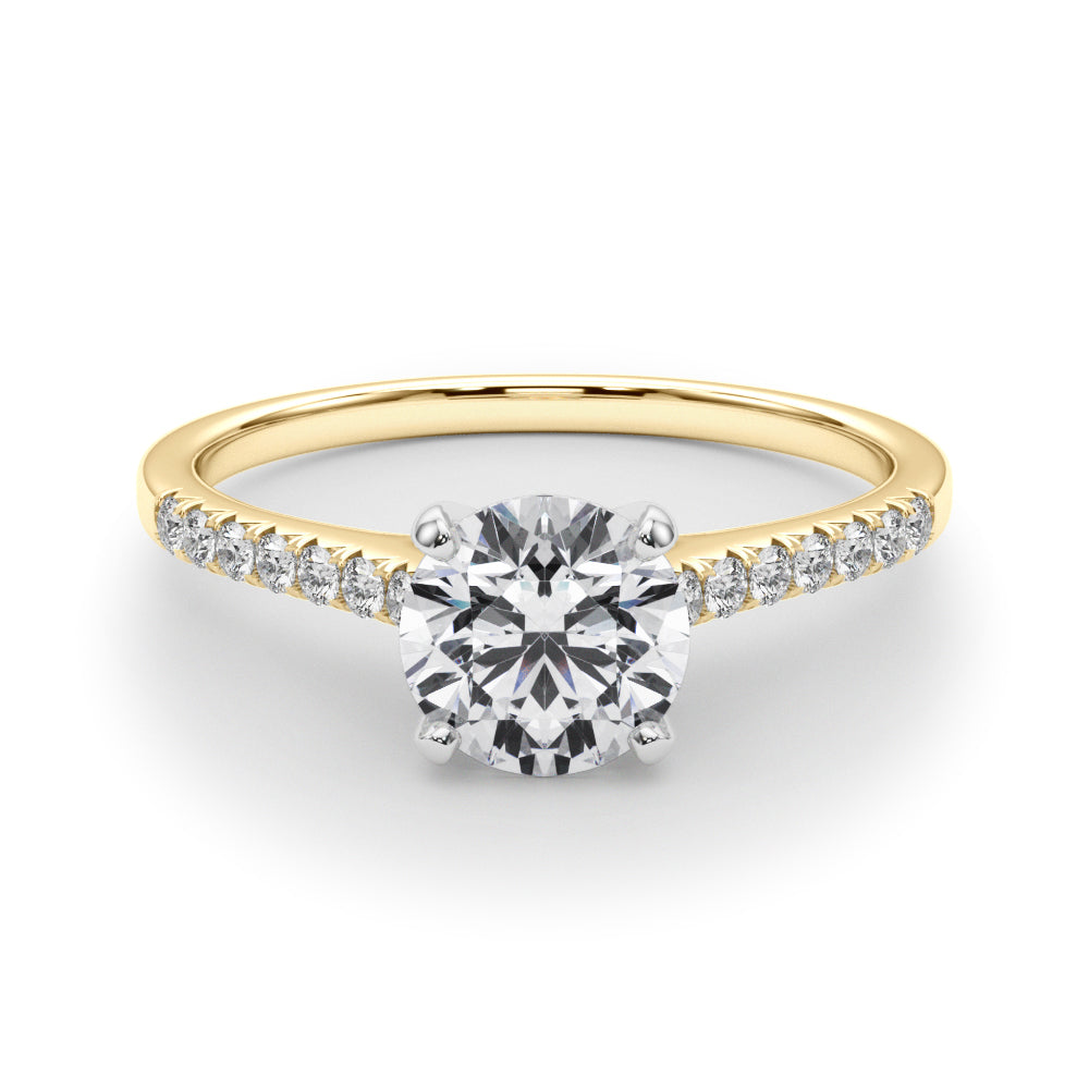 14kt White Gold Engagement Ring Setting - 1/10 ct TW SI1-SI2, G-H Diamonds
