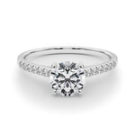 14kt White Gold Engagement Ring Setting - 1/10 ct TW SI1-SI2, G-H Diamonds