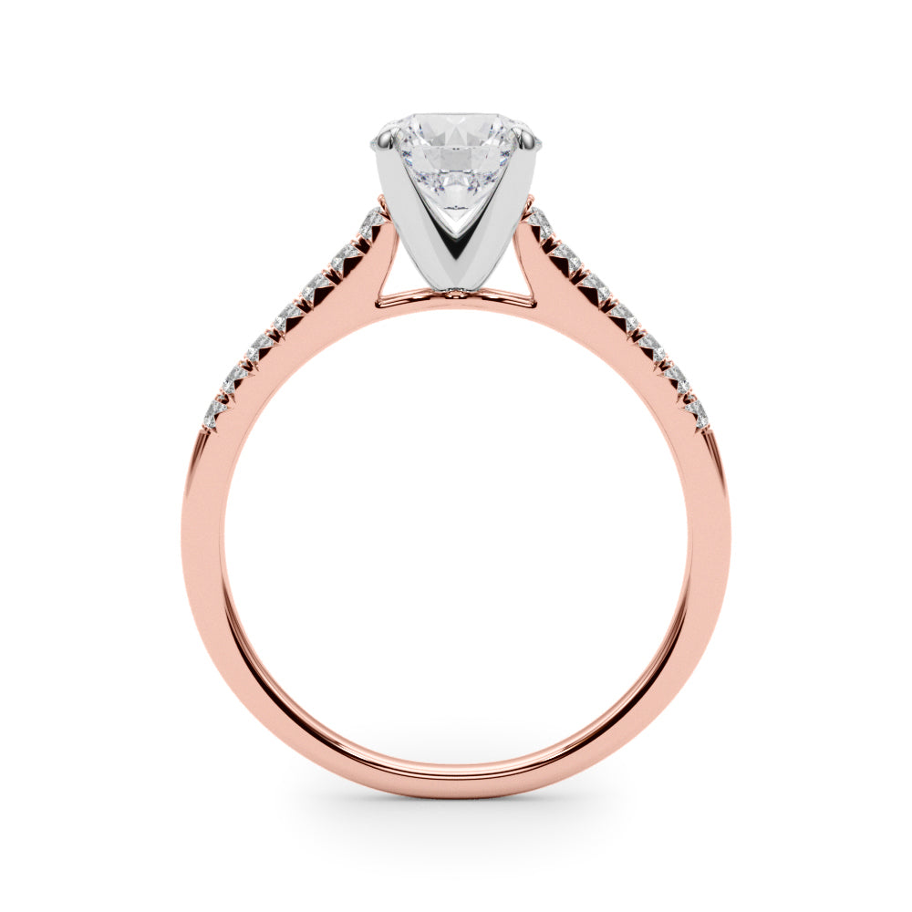 14kt White Gold Engagement Ring Setting - 1/10 ct TW SI1-SI2, G-H Diamonds