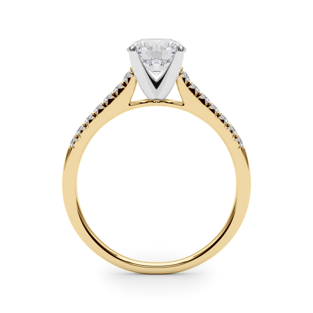 14kt White Gold Engagement Ring Setting - 1/10 ct TW SI1-SI2, G-H Diamonds