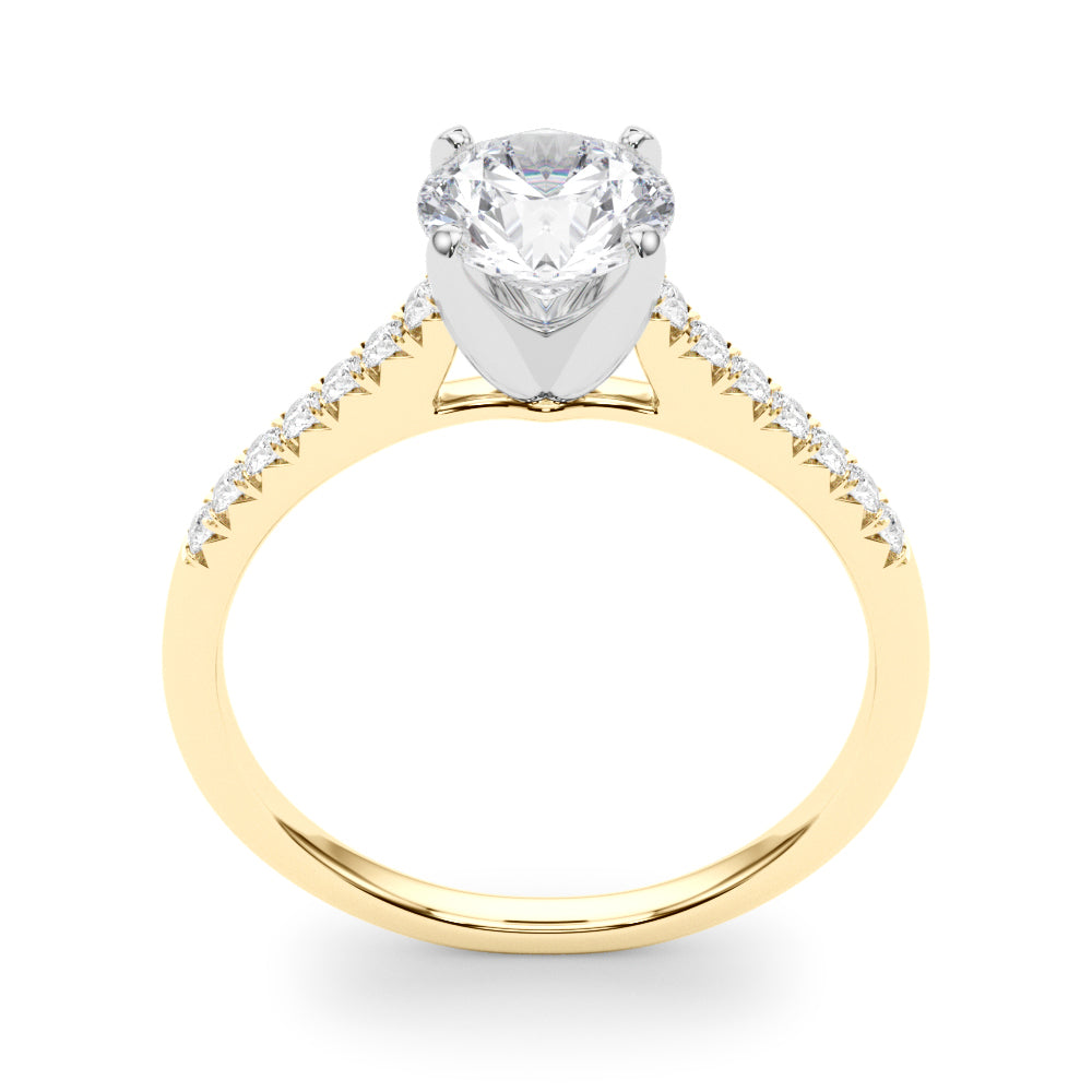 14kt White Gold Engagement Ring Setting - 1/10 ct TW SI1-SI2, G-H Diamonds