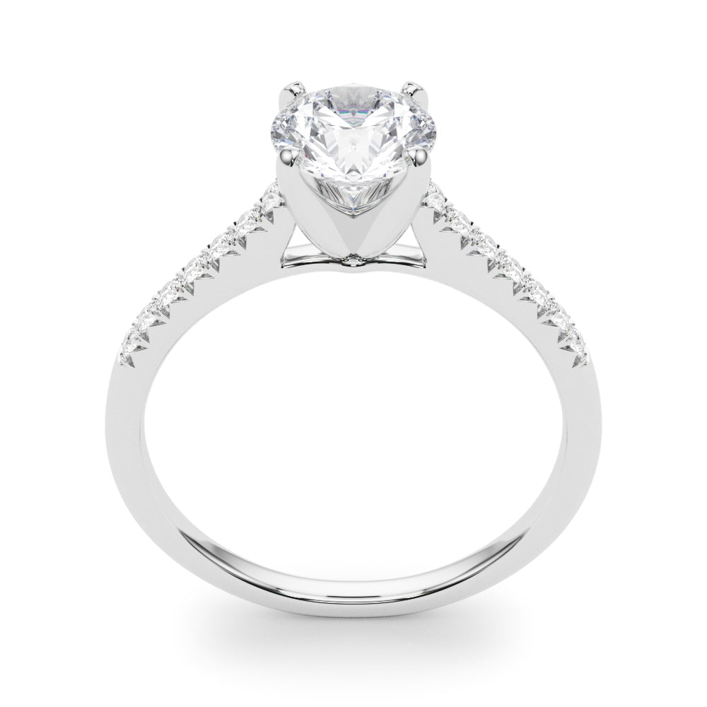 14kt White Gold Engagement Ring Setting - 1/10 ct TW SI1-SI2, G-H Diamonds
