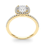Exquisite 2 Carat Round Halo Engagement Ring Setting in 14kt White Gold