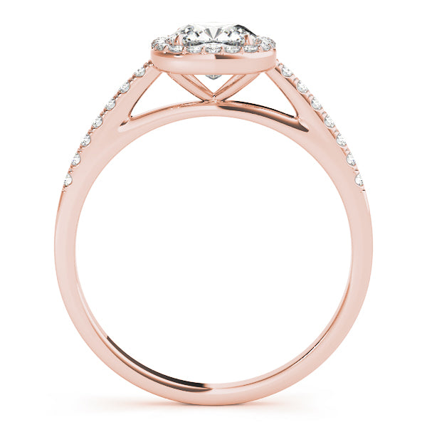 Exquisite Halo Engagement Ring - 10mm Cushion Cut Center Stone in 14k White Gold