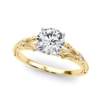 14kt White Gold Semi-Mount Engagement Ring with 1/20 ct tw Diamonds - STYLE 