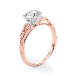 14kt White Gold Semi-Mount Engagement Ring with 1/20 ct tw Diamonds - STYLE 