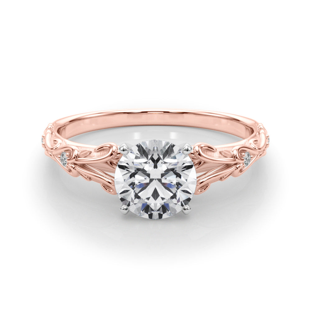 14kt White Gold Semi-Mount Engagement Ring with 1/20 ct tw Diamonds - STYLE 