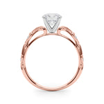 14kt White Gold Semi-Mount Engagement Ring with 1/20 ct tw Diamonds - STYLE 