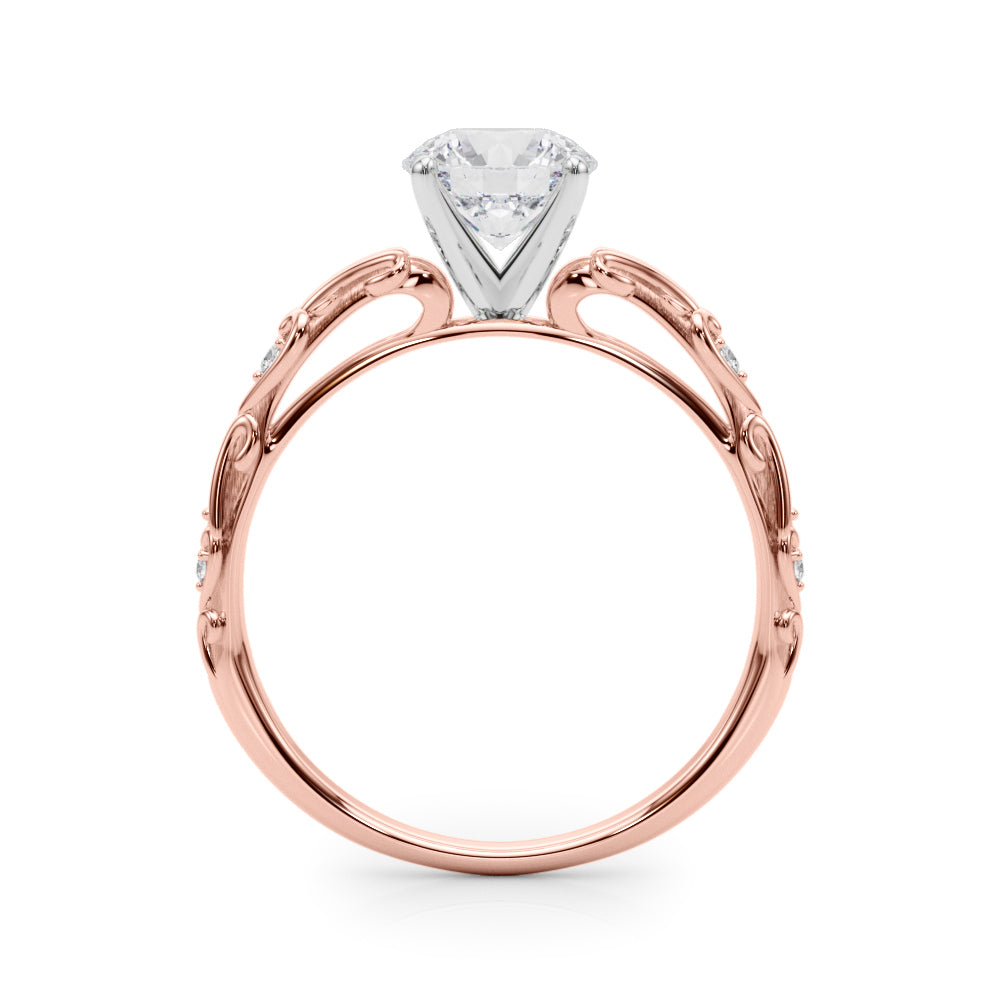 14kt White Gold Semi-Mount Engagement Ring with 1/20 ct tw Diamonds - STYLE 