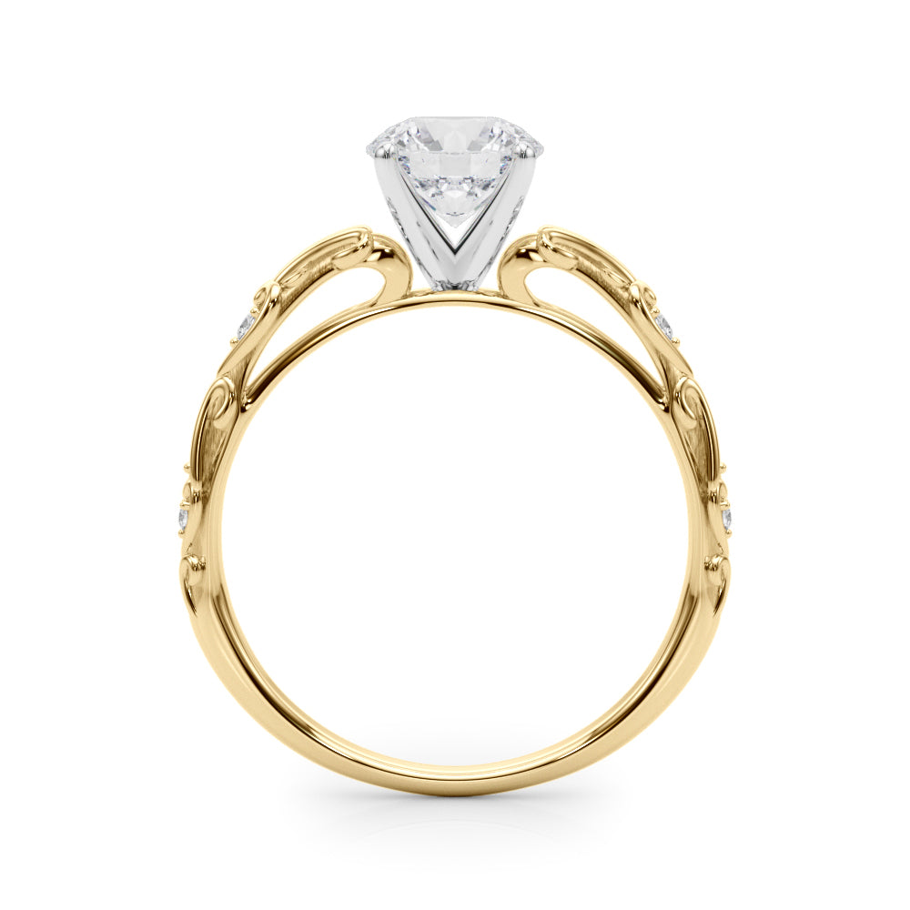 14kt White Gold Semi-Mount Engagement Ring with 1/20 ct tw Diamonds - STYLE 