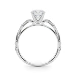 14kt White Gold Semi-Mount Engagement Ring with 1/20 ct tw Diamonds - STYLE 