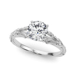 14kt White Gold Semi-Mount Engagement Ring with 1/20 ct tw Diamonds - STYLE 