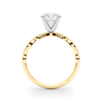 Elegant 14kt White Gold Engagement Ring Setting - STYLE 