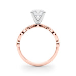 Elegant 14kt White Gold Engagement Ring Setting - STYLE 