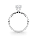 Elegant 14kt White Gold Engagement Ring Setting - STYLE 