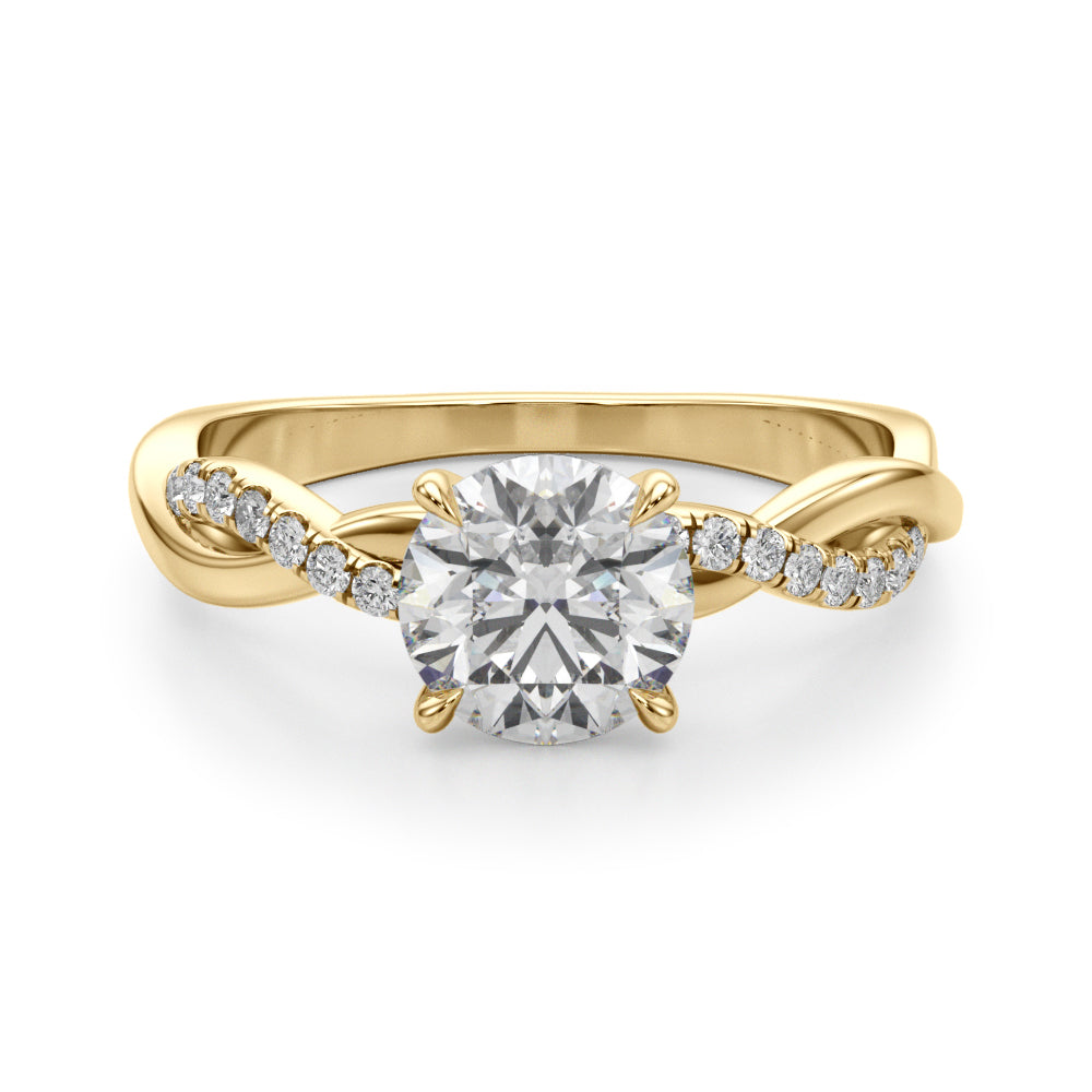 Elegant 1/2 CT Solitaire Engagement Ring in 14kt White Gold