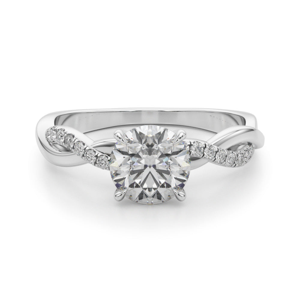 Elegant 1/2 CT Solitaire Engagement Ring in 14kt White Gold