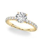 Exquisite 14kt White Gold Engagement Ring Semi-Mount with 5/8 ct. tw. SI1-SI2, G-H Diamonds - Center Stone Not Included