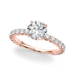 Exquisite 14kt White Gold Engagement Ring Semi-Mount with 5/8 ct. tw. SI1-SI2, G-H Diamonds - Center Stone Not Included