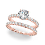 Exquisite 14kt White Gold Engagement Ring Semi-Mount with 5/8 ct. tw. SI1-SI2, G-H Diamonds - Center Stone Not Included