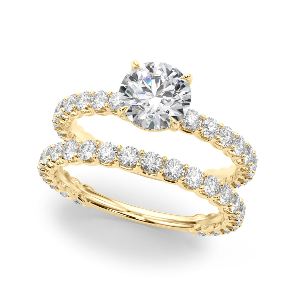 Exquisite 14kt White Gold Engagement Ring Semi-Mount with 5/8 ct. tw. SI1-SI2, G-H Diamonds - Center Stone Not Included