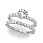 Exquisite 14kt White Gold Engagement Ring Semi-Mount with 5/8 ct. tw. SI1-SI2, G-H Diamonds - Center Stone Not Included