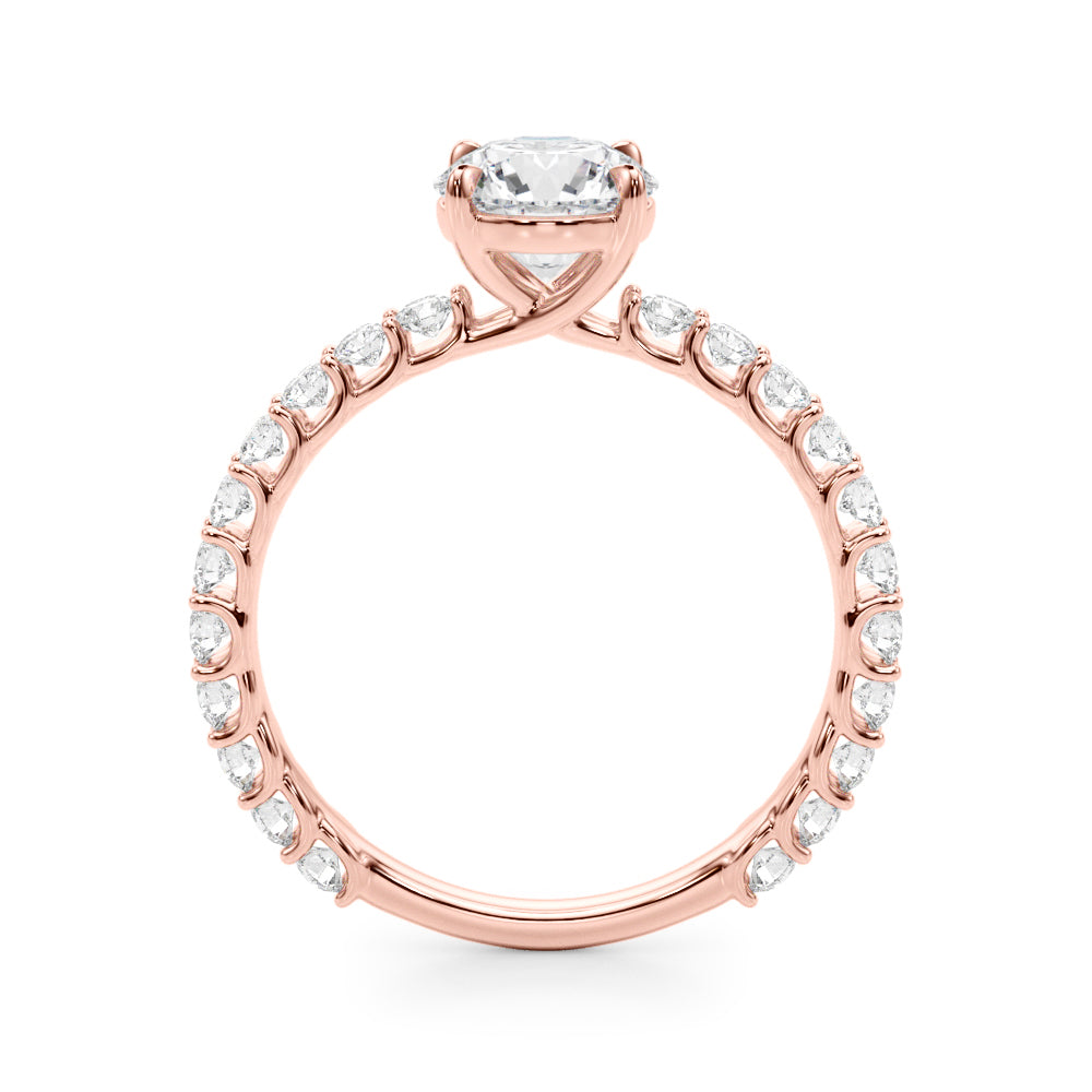 Exquisite 14kt White Gold Engagement Ring Semi-Mount with 5/8 ct. tw. SI1-SI2, G-H Diamonds - Center Stone Not Included