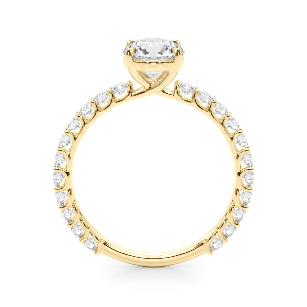 Exquisite 14kt White Gold Engagement Ring Semi-Mount with 5/8 ct. tw. SI1-SI2, G-H Diamonds - Center Stone Not Included
