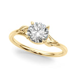 Exquisite 14kt White Gold Round Cut Engagement Ring Setting - Style 51172-E-1/2