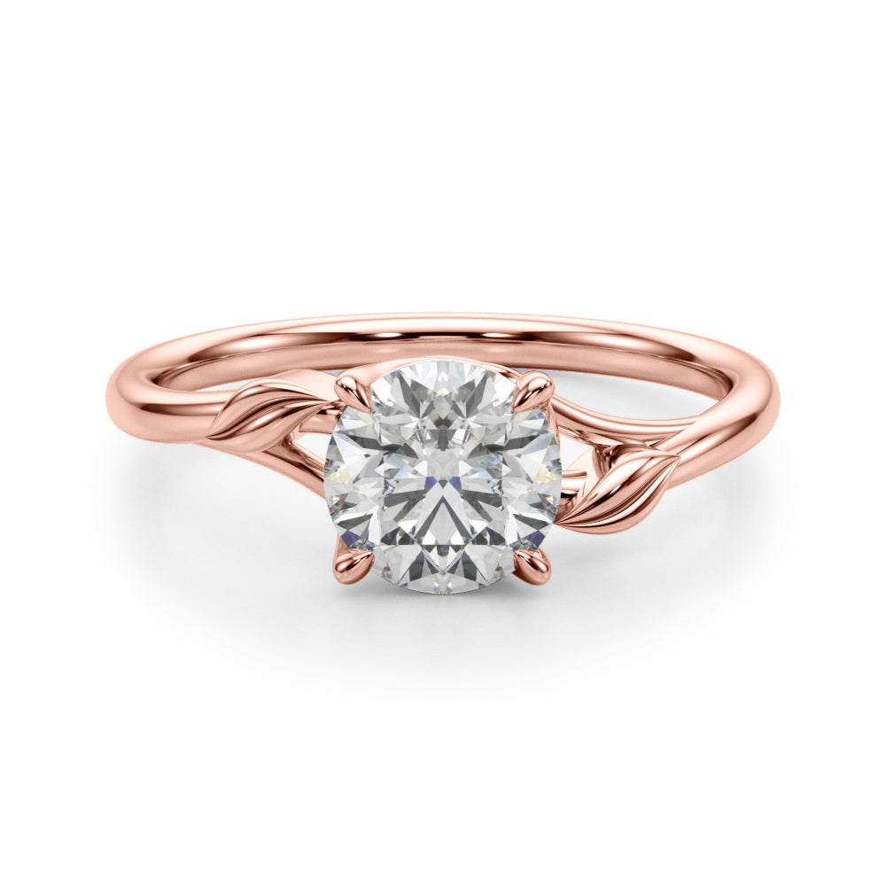 Exquisite 14kt White Gold Round Cut Engagement Ring Setting - Style 51172-E-1/2
