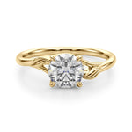 Exquisite 14kt White Gold Round Cut Engagement Ring Setting - Style 51172-E-1/2