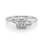 Exquisite 14kt White Gold Round Cut Engagement Ring Setting - Style 51172-E-1/2