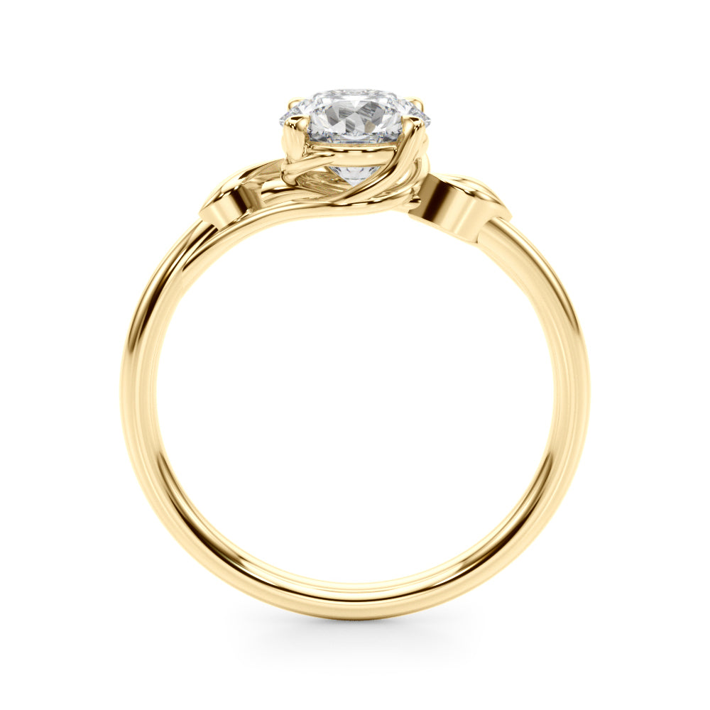 Exquisite 14kt White Gold Round Cut Engagement Ring Setting - Style 51172-E-1/2